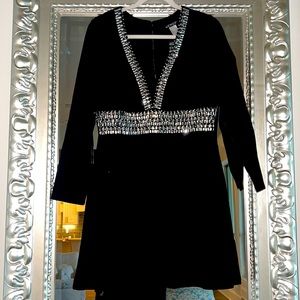 VENUS NWT Black Deep V-neck Cocktail Dress Size 12